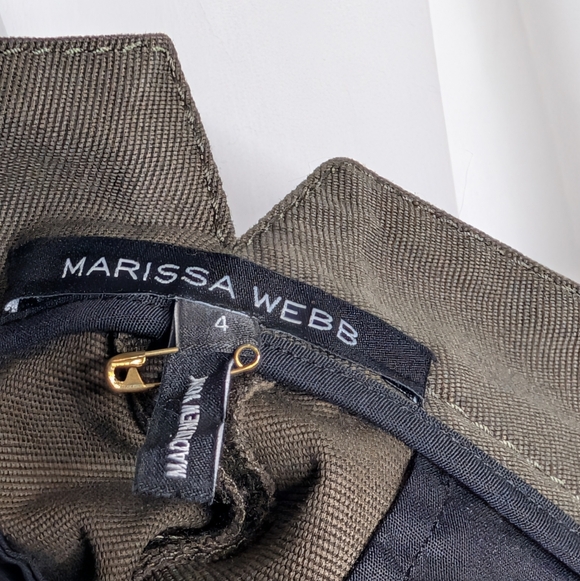 Marissa Webb Green Pants with Leather Knee Patch - Picture 8 of 9